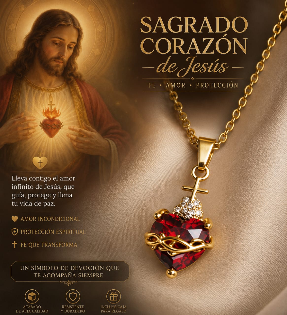 Collar sagrado corazon de Jesus