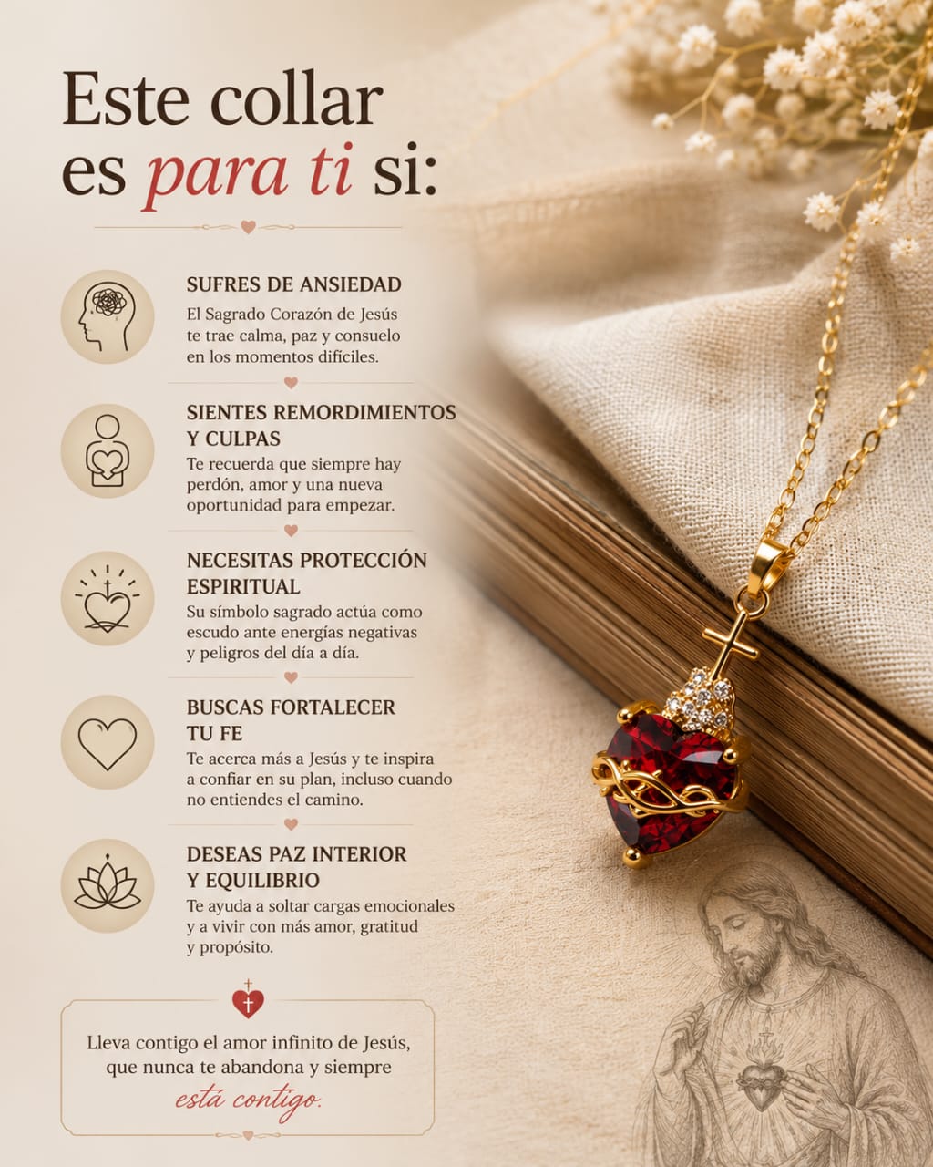 Collar sagrado corazon de Jesus